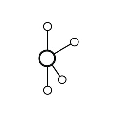 vector image of a molecule icon
