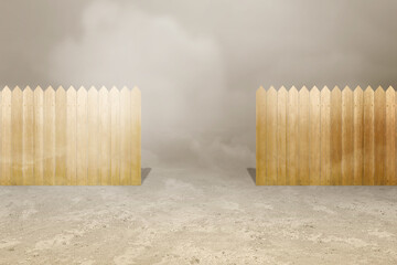 Wooden fence