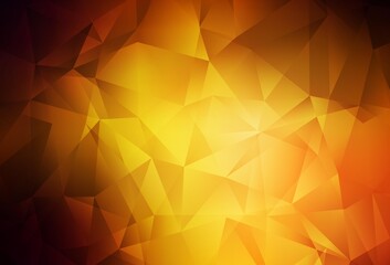 Dark Orange vector abstract mosaic background.