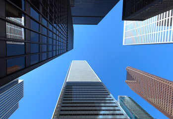 Obraz na płótnie Canvas Scenic Toronto financial district skyline and modern architecture skyline.
