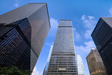 Fototapeta na wymiar Scenic Toronto financial district skyline and modern architecture skyline.