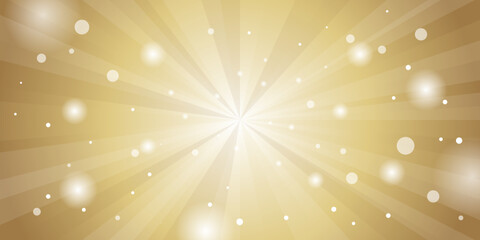 放射線状のキラキラゴールド系背景素材
