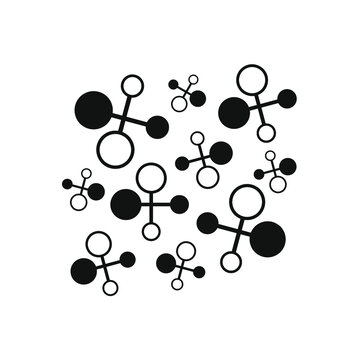 pile of molecules vector image
