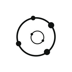 two black outline circles pasted with small circles