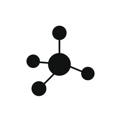 vector a black color molecule icon