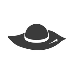 silhouette of hat summer female