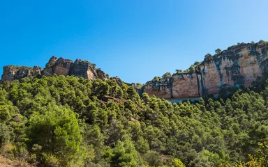 Selbstklebende Fototapeten Parc natural de la Serra de Montsant, Catalunya, Spain - landscape with mountains and forest © Photo ArtStudio29