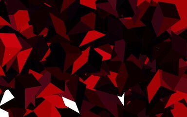 Naklejka premium Dark Red vector texture with triangular style.