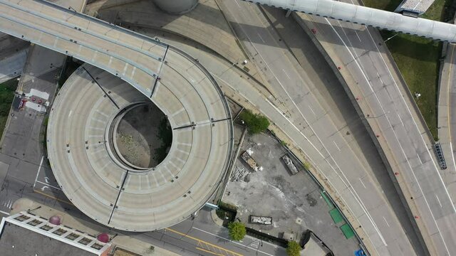 4K over Cobo Hall Parking
