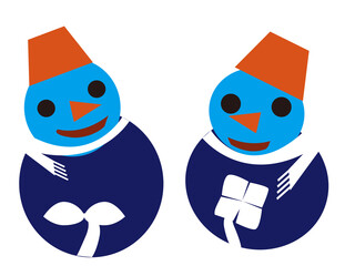 冬のお洒落な雪だるまたち