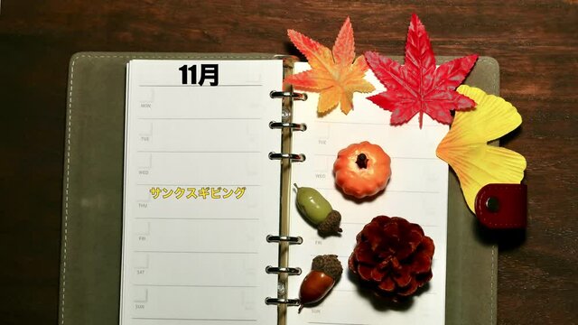 システム手帳と11月