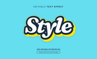 Retro Style Sticker Editable Text Effect, Editable Font Style Theme