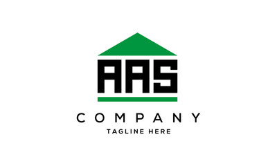 AAS three letter house for real estate logo design