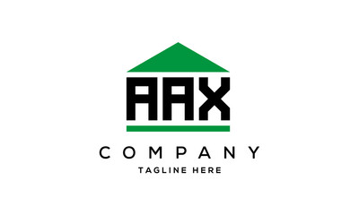 Fototapeta premium AAX three letter house for real estate logo design