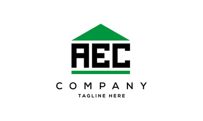 AEC three letter house for real estate logo design
