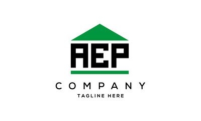 Fototapeta premium AEP three letter house for real estate logo design