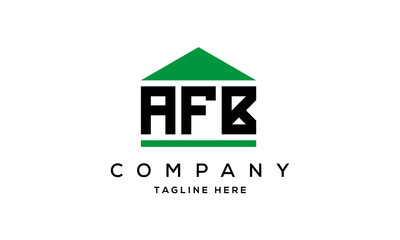 Fototapeta premium AFB three letter house for real estate logo design