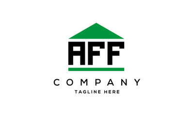 AFF three letter house for real estate logo design