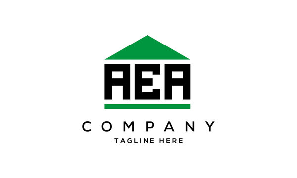 AEA three letter house for real estate logo design
