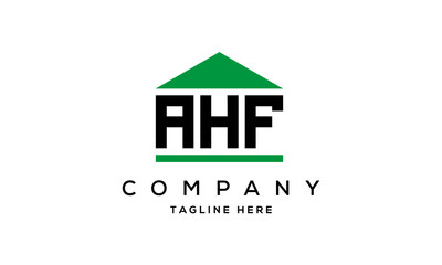 AHF three letter house for real estate logo design