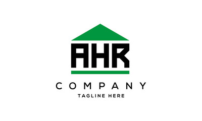 Fototapeta premium AHR three letter house for real estate logo design