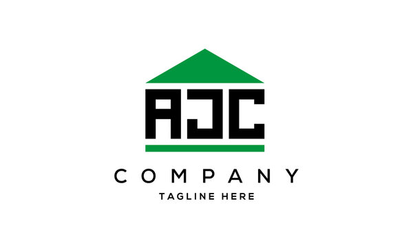 AJC three letter house for real estate logo design