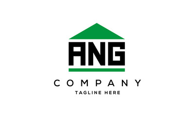 ANG three letter house for real estate logo design