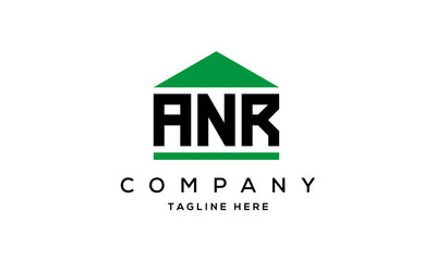 ANR three letter house for real estate logo design