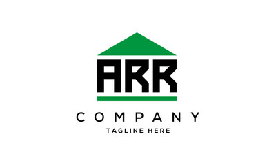 ARR three letter house for real estate logo design