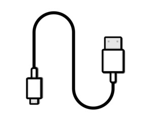 USB cable sign symbol. Illustration vector