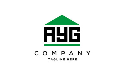 AYG three letters house for real estate logo design