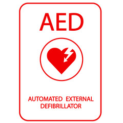 AED,automated external defibrillator flat vector icon