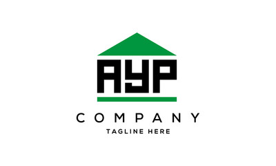 AYP three letters house for real estate logo design