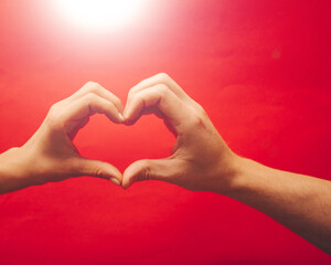 Fototapeta premium hands holding heart. Heart photo. Hands concept. Romance. Love. Idea. Life. 