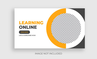online learning youtube thumbnail template