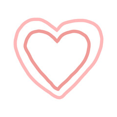heart frame border hand drawn. vector doodle. love, valentines day, card, sticker, red, minimalism.