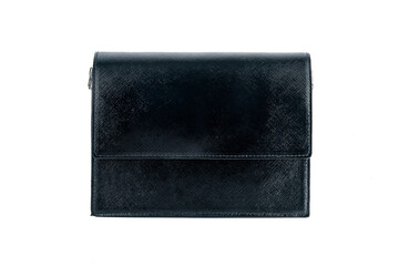 Women's leather bag on a white background. Isolated