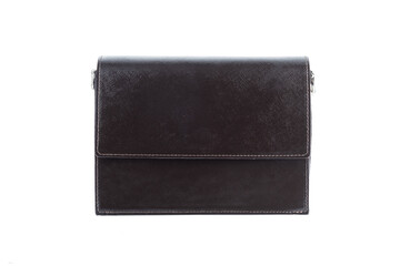 Women's leather bag on a white background. Isolated