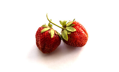 Strawberry berries isolated on white background