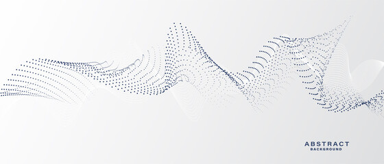 Grey white abstract background with flowing particles. Digital future technology concept. vector illustration.	
