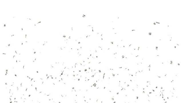 Silver Confetti Animations. with Luma Matte Channel.