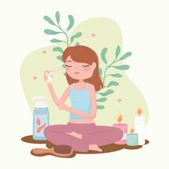 girl applying moisturizing gel