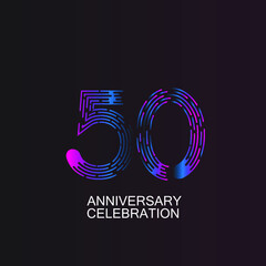 50 ANNIVERSARY CELEBRATION VECTOR DESIGN TEMPLATE ILLUSTRATION