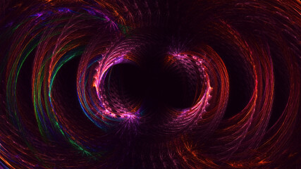 3D rendering abstract round light background