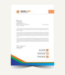 Obraz premium Modern letterhead design template with creative