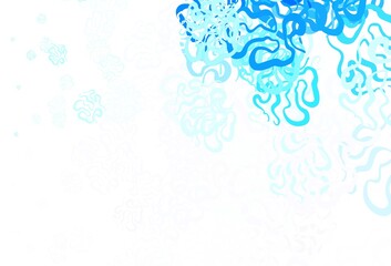 Light BLUE vector background with abstract shapes.
