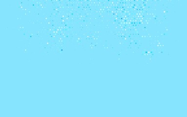 Light BLUE vector Blurred bubbles on abstract background with colorful gradient.
