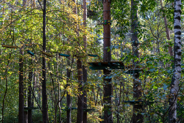 Children's a rope camp in the forest