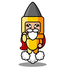 vector cartoon character mascot costume doodle funny gun bullet flying super hero
