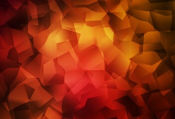 Dark Red vector polygon abstract background.